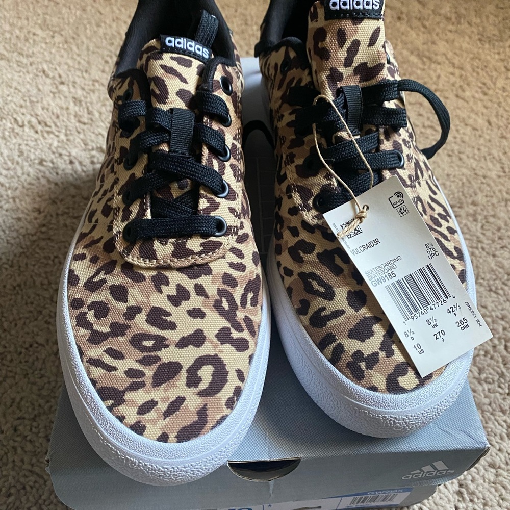 Adidas Vulcraid3r Leopard Skate Shoes